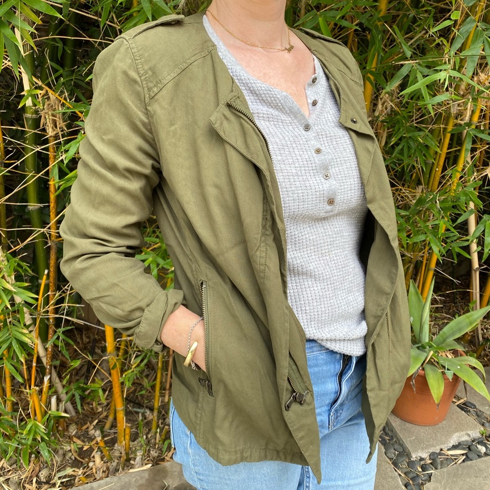 GAP Army Green Zipper Jacket Size Small
